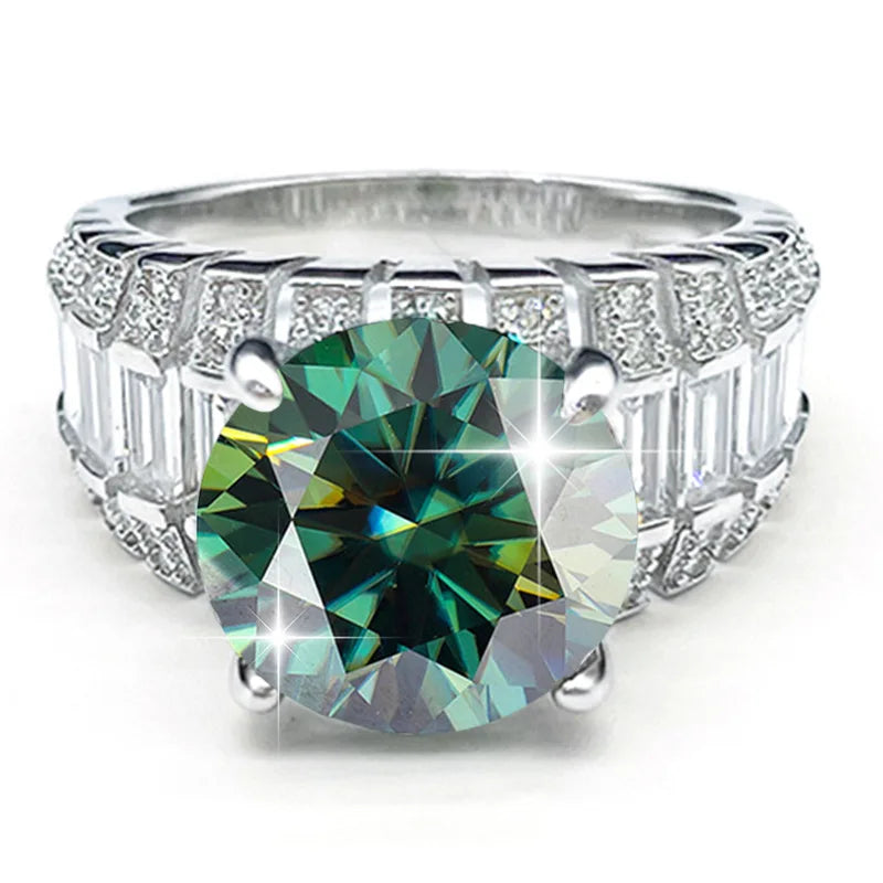 5 Carat Pink Emerald Cut Moissanite Ring 925 Silver